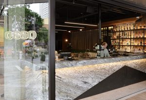 Natural stone commercial benchtop with granite slab