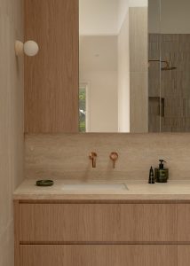 Travertine bathroom