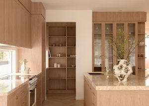 Emperador Light marble kitchen